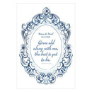 Vintage Romance "Just Married" Directional Poster Periwinkle (Pack of 1)-Wedding Signs-Periwinkle-JadeMoghul Inc.