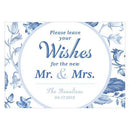 Vintage Romance Large Menu Card Periwinkle (Pack of 1)-Wedding Favor Stationery-Periwinkle-JadeMoghul Inc.