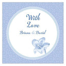 Vintage Romance Square Favor Tag - Florals Periwinkle (Pack of 1)-Wedding Favor Stationery-Periwinkle-JadeMoghul Inc.