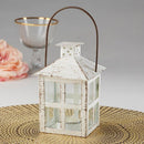 Vintage White Distressed Lantern - Medium-Wedding General-JadeMoghul Inc.