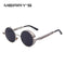 Vintage Women Steampunk Sunglasses Brand Design Round Sunglasses-C08 Silver Black-JadeMoghul Inc.