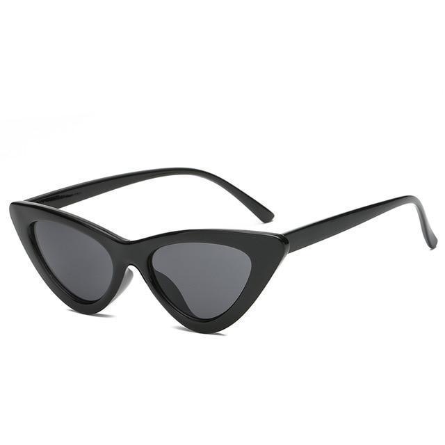 Vintage Women Sunglasses Cat eye Eyewear Brand Designer Retro Sunglasses-Black frame Black-JadeMoghul Inc.