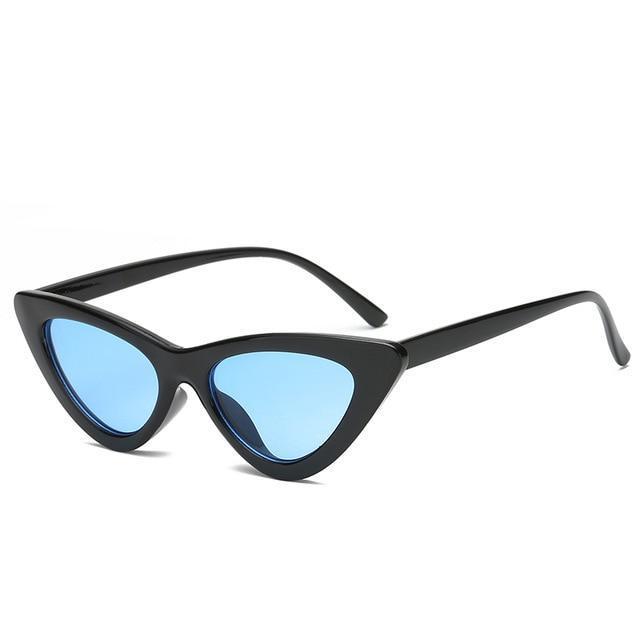Vintage Women Sunglasses Cat eye Eyewear Brand Designer Retro Sunglasses-Black frame Blue-JadeMoghul Inc.