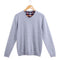 Vomint Brand Cotton Mens Sweaters V neck Top Dyed Sweaters Pullover man Solid Color Class Style Knitwear O6VI6C53-H6PI6749grey03-S-JadeMoghul Inc.
