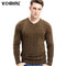 Vomint Brand Cotton Mens Sweaters V neck Top Dyed Sweaters Pullover man Solid Color Class Style Knitwear O6VI6C53-O6VI6C53black03-XXXL-JadeMoghul Inc.