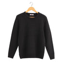 Vomint Brand Cotton Mens Sweaters V neck Top Dyed Sweaters Pullover man Solid Color Class Style Knitwear O6VI6C53-U6VI6C01black03-S-JadeMoghul Inc.