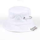 VORON Solid Color iron pin rings personality Bucket Hat cap for unisex women men cotton fishermen caps factory sells directly JadeMoghul Inc.