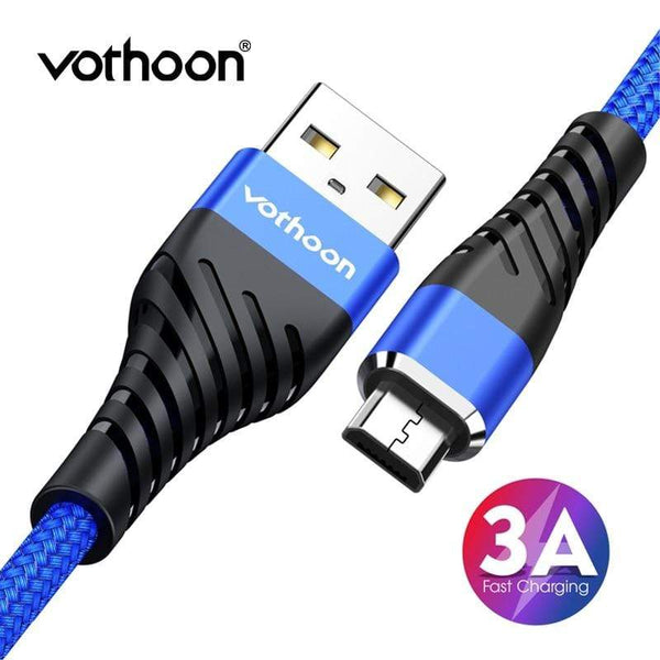 Vothoon Micro USB Cable 3A Fast Charging Micro Data USB Cable For Samsung Xiaomi Huawei Android Mobile Phone Charger Cable Cord AExp