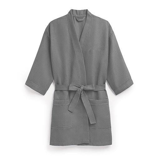 Waffle Kimono Robe - Grey (Pack of 1)-Personalized Gifts for Women-JadeMoghul Inc.