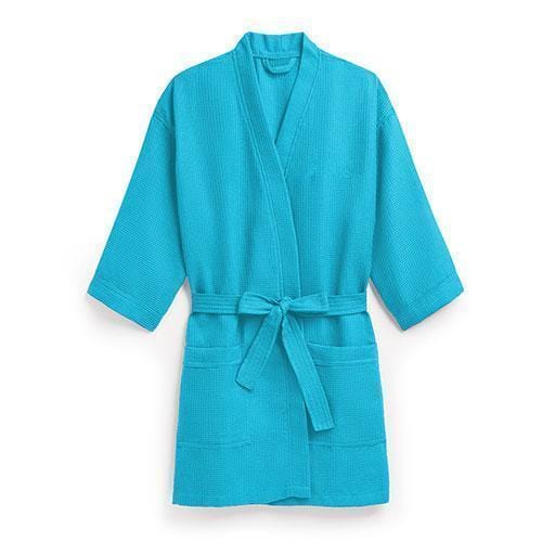 Waffle Kimono Robe - Turquoise - Blue (Pack of 1)-Personalized Gifts for Women-JadeMoghul Inc.