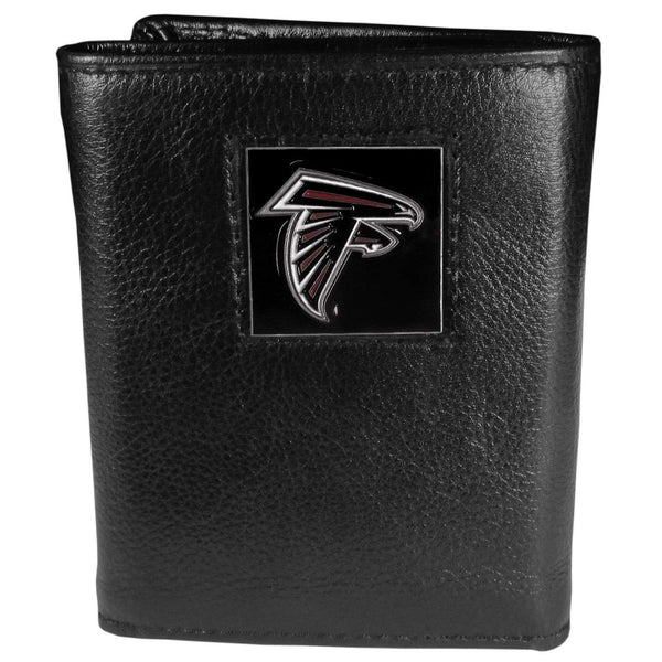 NFL - Atlanta Falcons Deluxe Leather Tri-fold Wallet Packaged in Gift Box-Wallets & Checkbook Covers,Tri-fold Wallets,Deluxe Tri-fold Wallets,Gift Box Packaging,NFL Tri-fold Wallets-JadeMoghul Inc.