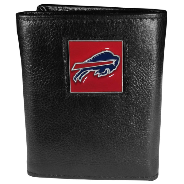 Wallets & Checkbook Covers NFL - Buffalo Bills Deluxe Leather Tri-fold Wallet Packaged in Gift Box JM Sports-7