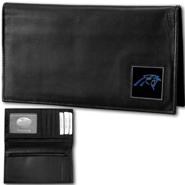 Wallets & Checkbook Covers NFL - Carolina Panthers Deluxe Leather Checkbook Cover JM Sports-7