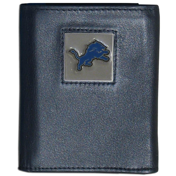 Wallets & Checkbook Covers NFL - Detroit Lions Deluxe Leather Tri-fold Wallet Packaged in Gift Box JM Sports-7