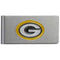 Wallets & Checkbook Covers NFL - Green Bay Packers Brushed Metal Money Clip JM Sports-7
