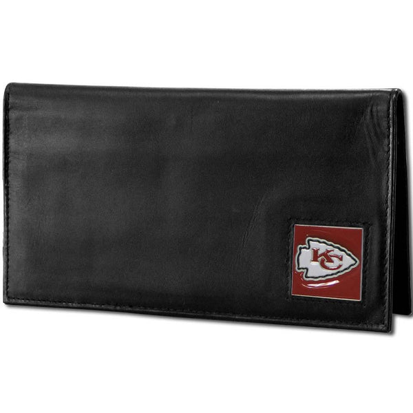 Wallets & Checkbook Covers NFL - Kansas City Chiefs Deluxe Leather Checkbook Cover JM Sports-7