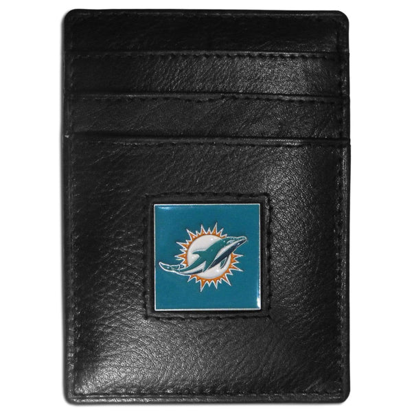 Wallets & Checkbook Covers NFL - Miami Dolphins Leather Money Clip/Cardholder JM Sports-7
