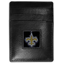 Wallets & Checkbook Covers NFL - New Orleans Saints Leather Money Clip/Cardholder Packaged in Gift Box JM Sports-7