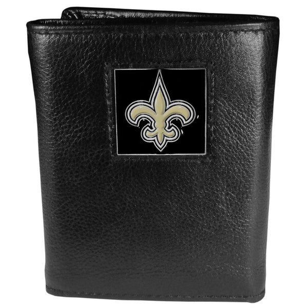 Wallets & Checkbook Covers NFL - New Orleans Saints Leather Tri-fold Wallet JM Sports-7