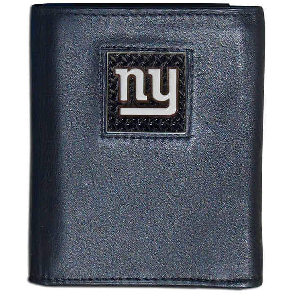 Wallets & Checkbook Covers NFL - New York Giants Gridiron Leather Tri-fold Wallet Packaged in Gift Box JM Sports-7