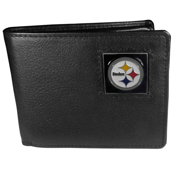 Wallets & Checkbook Covers NFL - Pittsburgh Steelers Leather Bi-fold Wallet Packaged in Gift Box JM Sports-7