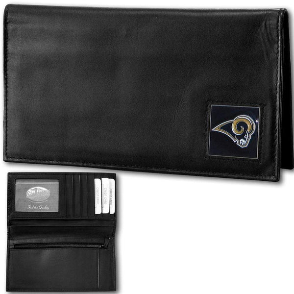 Wallets & Checkbook Covers NFL - St. Louis Rams Deluxe Leather Checkbook Cover JM Sports-7