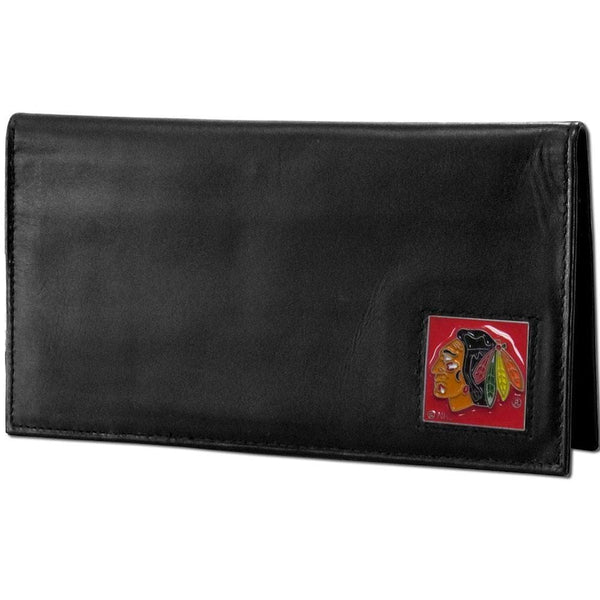 Wallets & Checkbook Covers NHL - Chicago Blackhawks Deluxe Leather Checkbook Cover JM Sports-7