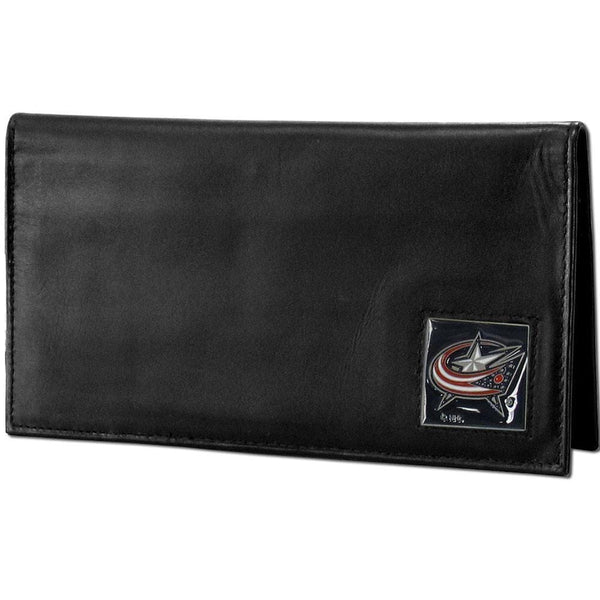 Wallets & Checkbook Covers NHL - Columbus Blue Jackets Deluxe Leather Checkbook Cover JM Sports-7