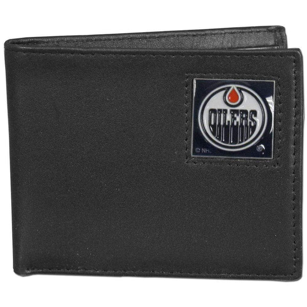 Wallets & Checkbook Covers NHL - Edmonton Oilers Leather Bi-fold Wallet Packaged in Gift Box JM Sports-7