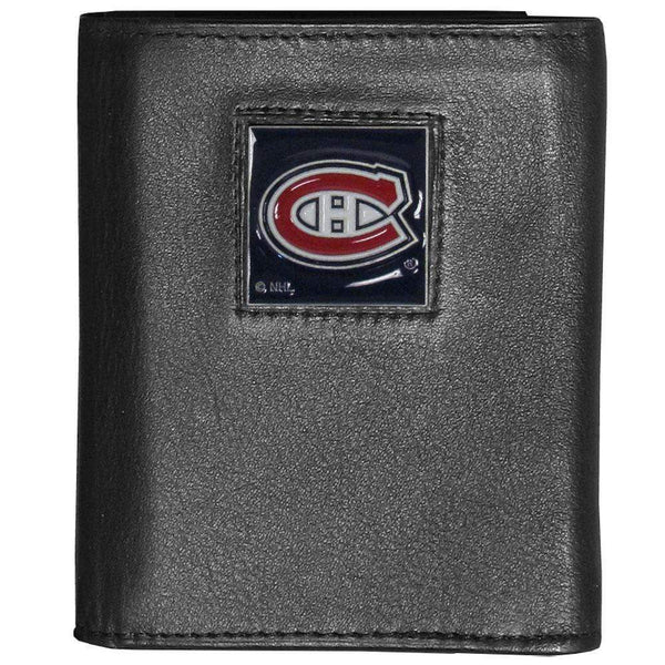 Wallets & Checkbook Covers NHL - Montreal Canadiens Deluxe Leather Tri-fold Wallet Packaged in Gift Box JM Sports-7