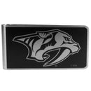 Wallets & Checkbook Covers NHL - Nashville Predators Black and Steel Money Clip JM Sports-7