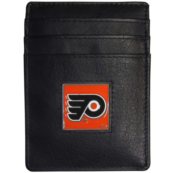 Wallets & Checkbook Covers NHL - Philadelphia Flyers Leather Money Clip/Cardholder Packaged in Gift Box JM Sports-7