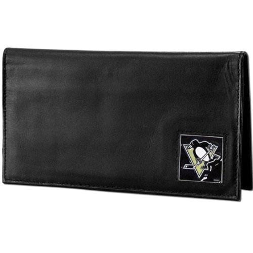 Wallets & Checkbook Covers NHL - Pittsburgh Penguins Deluxe Leather Checkbook Cover JM Sports-7