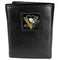 Wallets & Checkbook Covers NHL - Pittsburgh Penguins Deluxe Leather Tri-fold Wallet Packaged in Gift Box JM Sports-7