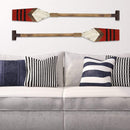 Walls Bedroom Wall Decor - 6" X 1.75" X 42" Red Nautical Oar Wall Decor HomeRoots