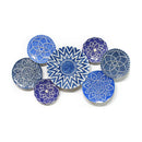 Walls Cheap Wall Decor - 35.9" X 1.97" X 21" Blue White Metal Wall Decor HomeRoots