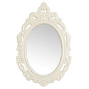 Walls Decorative Wall Mirrors - 15.25" X 0.5" X 23.25" White Baroque Mirror HomeRoots