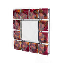 Walls Decorative Wall Mirrors - 17'.5" X 17'.5" X 1'.75" Red Metal, Glass Hanging Wall Mirror HomeRoots