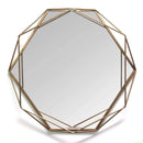 Walls Decorative Wall Mirrors - 31.5" X 3.15" X 29.53" Gold Octagon-Shaped Wall Mirror HomeRoots