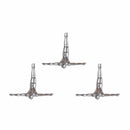 Walls Dining Room Wall Decor - 6.5" x 2.5" x 6.5" Wall Diver - Silver 3-Pack HomeRoots