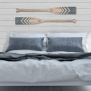 Walls Dining Room Wall Decor - 6" X 1.25" X 46.75" Gray Nautical Chevron Oar Wall Decor HomeRoots