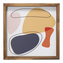 Walls Living Room Wall Art - 12" X 1" X 12" Multi Color Wood Mdf Framed Wall Art HomeRoots