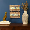 Walls Living Room Wall Art - 12" X 1" X 16" Multi Color 8 Mdf 1 Metal Wall Art HomeRoots
