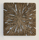 Walls Living Room Wall Decor - 1" x 14" x 14" Brown, Rotten Wood, Square - Wall Decor HomeRoots