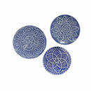 Walls Metal Wall Decor - 11.95" X 0.59" X 11.95" Blue White Metal Wall Decor HomeRoots