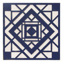 Walls Metal Wall Decor - 12.2" X 0.4" X 12.2" Blue White Metal Mdf Wood Veneer Wall Decor HomeRoots