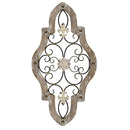 Walls Metal Wall Decor - 15.87" X 0.59" X 29.92" Natural French Country Scroll Wall Decor HomeRoots