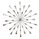 Walls Metal Wall Decor - 16" X 1.75" X 16" Silver Acrylic Bling Burst Wall Decor HomeRoots