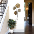 Walls Metal Wall Decor - 17.25" X 2.25" X 35.25" Water Lilies Wall Decor HomeRoots