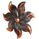 Walls Metal Wall Decor - 17'.25" X 2" X 17'.25" Copper And Pewter Metal Small Flower Metal Wall Decor HomeRoots